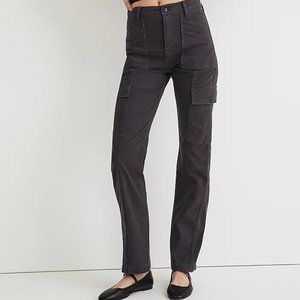 The Garment-Dyed '90s Straight Cargo Pant Black Coal NWT